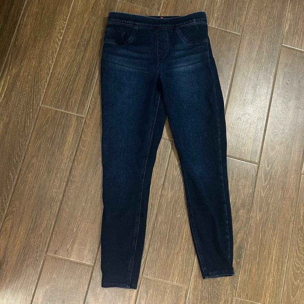 Spanx Medium Pull on Jegging Jean Dark Wash